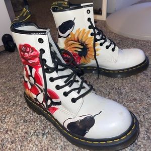 White Custom 1460 Dr Martens